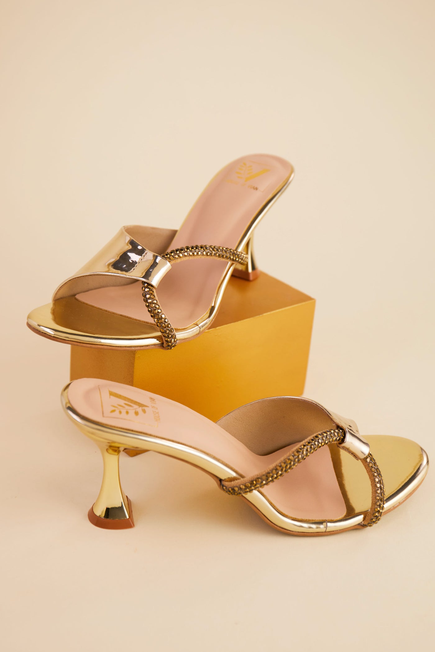 Serena Gold Heels