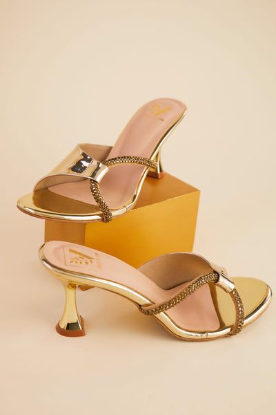 Serena Gold Heels